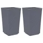 Jardineras 2 unidades PP azul gris 32,5x32,5x57 cm by vidaXL, Pots and planters - Ref: Foro24-367846, Price: 65,39 €, Discoun...
