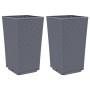 Pflanzgefäße 2 Stück PP blau grau 32,5x32,5x57 cm von vidaXL, Töpfe und Pflanzgefäße - Ref: Foro24-367846, Preis: 72,44 €, Ra...