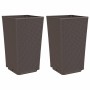 Blumentöpfe 2 Stück PP braun 32,5x32,5x57 cm von vidaXL, Töpfe und Pflanzgefäße - Ref: Foro24-367850, Preis: 71,11 €, Rabatt: %