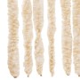 Cortina antimoscas chenilla beige y blanco 56x200 cm