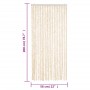 Cortina antimoscas chenilla beige y blanco 56x200 cm