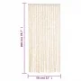 Fliegengitter-Vorhang Chenille beige und weiß 56x200 cm von vidaXL, Moskitonetze für Fenster - Ref: Foro24-377340, Preis: 38,...