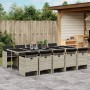 Set de comedor de jardín 11 pzas y cojines ratán sintético gris by vidaXL, Garden sets - Ref: Foro24-3210575, Price: 1,00 €, ...