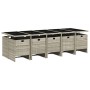 Set de comedor de jardín 11 pzas y cojines ratán sintético gris by vidaXL, Garden sets - Ref: Foro24-3210575, Price: 1,00 €, ...
