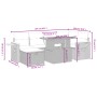 Set de comedor de jardín 7 pzas y cojines ratán sintético negro by vidaXL, Garden sets - Ref: Foro24-3276142, Price: 493,57 €...