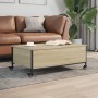 Mesa de centro con ruedas madera ingeniería Sonoma 91x55x34 cm by vidaXL, Coffee table - Ref: Foro24-842297, Price: 89,76 €, ...