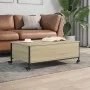 Mittlerer Tisch mit Rädern aus Sonoma-Ingenieurholz 91x55x34 cm. von vidaXL, Couchtisch - Ref: Foro24-842297, Preis: 84,03 €,...