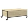 Mittlerer Tisch mit Rädern aus Sonoma-Ingenieurholz 91x55x34 cm. von vidaXL, Couchtisch - Ref: Foro24-842297, Preis: 84,03 €,...