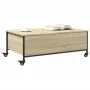 Mittlerer Tisch mit Rädern aus Sonoma-Ingenieurholz 91x55x34 cm. von vidaXL, Couchtisch - Ref: Foro24-842297, Preis: 84,03 €,...