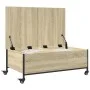 Mittlerer Tisch mit Rädern aus Sonoma-Ingenieurholz 91x55x34 cm. von vidaXL, Couchtisch - Ref: Foro24-842297, Preis: 84,03 €,...