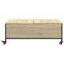 Mesa de centro con ruedas madera ingeniería Sonoma 91x55x34 cm by vidaXL, Coffee table - Ref: Foro24-842297, Price: 89,76 €, ...