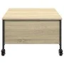 Mesa de centro con ruedas madera ingeniería Sonoma 91x55x34 cm de vidaXL, Mesas de centro - Ref: Foro24-842297, Precio: 84,03...