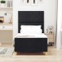 Estructura de cama con cabecera Negro 100 x 200 cm tela