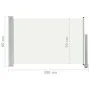 Einziehbare cremefarbene Seitenmarkise für den Garten, 60 x 300 cm von vidaXL, Sonnenschirme - Ref: Foro24-48353, Preis: 50,7...