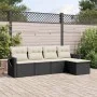 Gartenmöbel-Set 5-teilig mit schwarzen Polstern aus synthetischem Rattan von vidaXL, Gartensets - Ref: Foro24-3252423, Preis:...