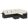Garten-Essgruppe 7-teilig mit schwarzen Polstern aus synthetischem Rattan. von vidaXL, Gartensets - Ref: Foro24-3252553, Prei...