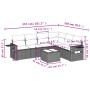 Garten-Essgruppe 7-teilig mit schwarzen Polstern aus synthetischem Rattan. von vidaXL, Gartensets - Ref: Foro24-3252553, Prei...