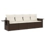 Set de sofás de jardín 4 pzas y cojines ratán sintético marrón by vidaXL, Garden sets - Ref: Foro24-3252220, Price: 278,81 €,...