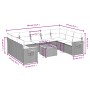 Gartensofa-Set, 10-teilig, mit schwarzen Kissen und synthetischem Rattan. von vidaXL, Gartensets - Ref: Foro24-3259522, Preis...