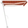 Toldo automático LED sensor de viento naranja marrón 400x350 cm by vidaXL, Awnings - Ref: Foro24-3069635, Price: 797,11 €, Di...