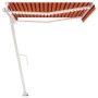 Toldo automático LED sensor de viento naranja marrón 400x350 cm by vidaXL, Awnings - Ref: Foro24-3069635, Price: 736,01 €, Di...