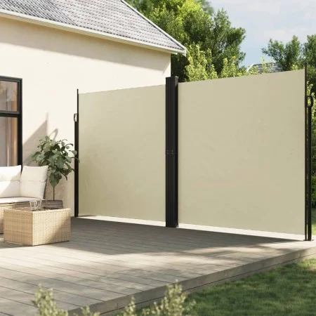Retractable cream side awning 220x1200 cm by vidaXL, Umbrellas - Ref: Foro24-4004865, Price: 179,06 €, Discount: %