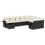 Set de sofás de jardín 10 pzas cojines ratán sintético negro by vidaXL, Garden sets - Ref: Foro24-3252993, Price: 598,38 €, D...