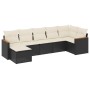 Garten-Essgruppe 7-teilig mit schwarzen Polstern aus synthetischem Rattan. von vidaXL, Gartensets - Ref: Foro24-3258591, Prei...