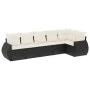 6-piece garden sofa set with black synthetic rattan cushions by vidaXL, Garden sets - Ref: Foro24-3253723, Price: 393,48 €, D...