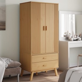 Schrank OLDEN aus massivem Pinienholz in Braun 76,5x53x172 cm von vidaXL, Kleiderschränke - Ref: Foro24-358594, Preis: 251,69...