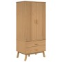 Schrank OLDEN aus massivem Pinienholz in Braun 76,5x53x172 cm von vidaXL, Kleiderschränke - Ref: Foro24-358594, Preis: 251,69...