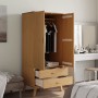 Schrank OLDEN aus massivem Pinienholz in Braun 76,5x53x172 cm von vidaXL, Kleiderschränke - Ref: Foro24-358594, Preis: 251,69...