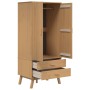 Schrank OLDEN aus massivem Pinienholz in Braun 76,5x53x172 cm von vidaXL, Kleiderschränke - Ref: Foro24-358594, Preis: 251,69...