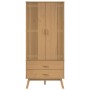 Schrank OLDEN aus massivem Pinienholz in Braun 76,5x53x172 cm von vidaXL, Kleiderschränke - Ref: Foro24-358594, Preis: 251,69...