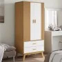 Armario OLDEN madera maciza pino blanco y marrón 76,5x53x172 cm by vidaXL, Wardrobes - Ref: Foro24-358596, Price: 251,45 €, D...