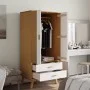 Armario OLDEN madera maciza pino blanco y marrón 76,5x53x172 cm by vidaXL, Wardrobes - Ref: Foro24-358596, Price: 251,45 €, D...