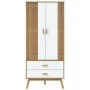 Armario OLDEN madera maciza pino blanco y marrón 76,5x53x172 cm by vidaXL, Wardrobes - Ref: Foro24-358596, Price: 251,45 €, D...