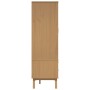 Schrank OLDEN aus massivem Kiefernholz in Weiß und Braun 76,5x53x172 cm von vidaXL, Kleiderschränke - Ref: Foro24-358596, Pre...