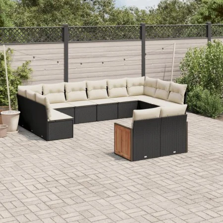 Set de sofás de jardín 12 piezas cojines ratán sintético negro by vidaXL, Garden sets - Ref: Foro24-3260523, Price: 752,10 €,...