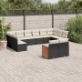 Set de sofás de jardín 12 piezas cojines ratán sintético negro by vidaXL, Garden sets - Ref: Foro24-3260523, Price: 751,29 €,...