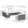 Set de sofás de jardín 12 piezas cojines ratán sintético negro by vidaXL, Garden sets - Ref: Foro24-3260523, Price: 752,10 €,...