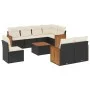 Set de sofás de jardín 8 piezas y cojines ratán sintético negro by vidaXL, Garden sets - Ref: Foro24-3260250, Price: 579,76 €...
