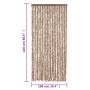 Cortina antimoscas chenilla beige y marrón oscuro 100x220 cm by vidaXL, Mosquito nets for windows - Ref: Foro24-377323, Price...