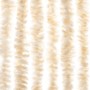 Cortina antimoscas chenilla beige y blanco 90x220 cm