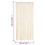Cortina antimoscas chenilla beige y blanco 90x220 cm de vidaXL, Mosquiteras para ventanas - Ref: Foro24-377342, Precio: 62,73...