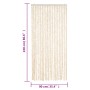 Cortina antimoscas chenilla beige y blanco 90x220 cm