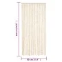 Fliegengitter-Vorhang Chenille beige und weiß 90x220 cm von vidaXL, Moskitonetze für Fenster - Ref: Foro24-377342, Preis: 61,...