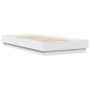 Estructura de cama madera de ingeniería blanca 90x190 cm de vidaXL, Camas y somieres - Ref: Foro24-839630, Precio: 67,37 €, D...