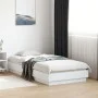 Bettgestell aus weißem Ingenieurholz 90x190 cm von vidaXL, Betten und Lattenroste - Ref: Foro24-839630, Preis: 74,25 €, Rabat...