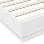 Bettgestell aus weißem Ingenieurholz 90x190 cm von vidaXL, Betten und Lattenroste - Ref: Foro24-839630, Preis: 74,25 €, Rabat...